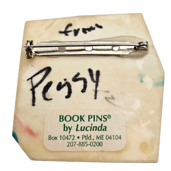 Book Pins by Lucinda Brooch Pin Open a Book Prose Poetry  Lucinda Prose Poetry Read & Write Book Pin